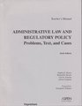 TM Administrative Law  Regulatory Policy 6e