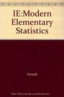 IEModern Elementary Statistics