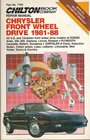 Chilton Book Company Repair Manual Chrysler Front Wheel Drive 198188