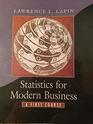 Statistics for Modern Business A First Course