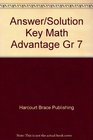 Answer/Solution Key Math Advantage Gr 7