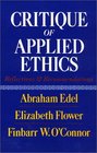 Critique of Applied Ethics Reflections and Recommendations