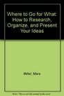 Where to Go for What How to Research Organize and Present Your Information