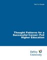 Thought Patterns for a Successful Career  PX2 Higher Education