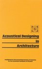 Acoustical Designing in Architecture