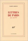Lettres de Paris marsaot 1914