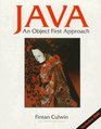 Java An Object First Approach