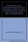 Logic Programming and Nonmonotonic Reasoning Third International Conference Lpnmr '95 Lexington Ky Usa June 2628 1995  Proceedings