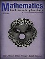 Mathematics for Elementary Teachers A Contemporary Approach 8th Edition with Student Acitivity Manual and Physical Maniupulatives Set