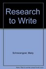 Research to Write