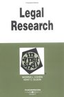 Legal Research in a Nutshell: By Morris L. Cohen, Kent C. Olson (Nutshell Series)