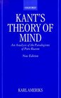 Kant's Theory of Mind An Analysis of the Paralogisms of Pure Reason