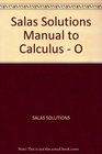 Salas Solutions Manual to Calculus  O