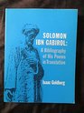 Solomon Ibn Gabirol A Bibliography