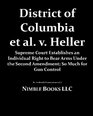 District Of Columbia Et Al V Heller Supreme Court Establishes An Individual Right To Bear Arms Under The Second Amendment So Much For Gun Control