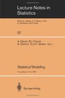 Statistical Modelling Proceedings of Glim 89 and the 4th International Workshop on Statistical Modelling Held in Trento Italy July 1721 1989