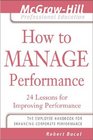 How to Manage Performance