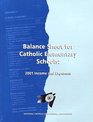 Balance Sheet for Catholic Elementary Schools 2001