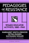 Pedagogies of Resistance Women Educator Activists 18801960