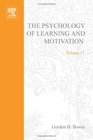 Psychology of Learning and Motivation Vol 17