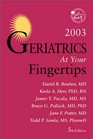 Geriatrics at Your Fingertips 2003