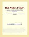 That Printer of Udell's (Webster's English Thesaurus Edition)