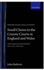 Small Claims in the County Courts in England and Wales The Bargain Basement of Civil Justice