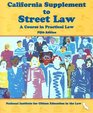 California Supplement to Street Law A Course in Practical Law