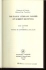 Early Literary Career of Robert Browning