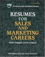 Resumes for Sales and Marketing Careers