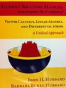 Student Solution Manual to accompany 4th edition of Vector Calculus Linear Algebra and Differential Forms A Unified Approach