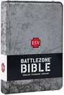 ESV BattleZone Bible, Weathered Metal, Cross Design