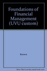 Foundations of Financial Management