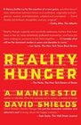 Reality Hunger A Manifesto