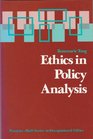 Ethics in Policy Analysis