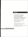 Ensuring the Quality and Productivity of Education and Professional Development Activities A Review of Approaches and Lessons for DoD