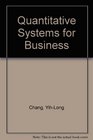 Quantitative Systems for Business