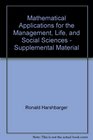 Mathematical Applications for the Management Life and Social Sciences  Supplemental Material