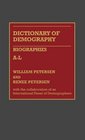 Dictionary of Demographies/Biographies AL