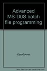 Advanced MSD0S batch file programming