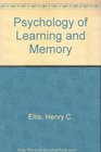 Psychology of Learning and Memory