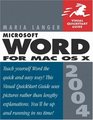 Microsoft Word 2004 for Mac OS X  Visual QuickStart Guide