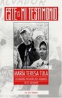 Este es m testimonio Mara Teresa Tula luchadora proderechos humanos de el Salvador