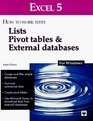 Excel 5 How to Work With Lists Pivot Tables  External Databases  For Windows