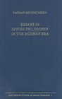 Essays in Jewish philosophy in the modern era