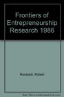 Frontiers of Entrepreneurship Research 1986