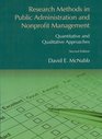 Research Methods in Public Administration and Nonprofit Management Quantitative and Qualitative Approaches