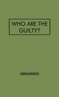 Who Are The Guilty  A Study of Education and Crime