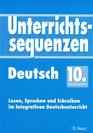 Unterrichtssequenzen Deutsch 10 Jahrgangsstufe