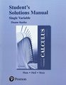 Student Solutions Manual Thomas' Calculus Single Variable